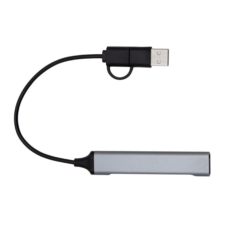 Adaptador Hub Multipuerto Hamel 3xUSB-A 1xUSB-C