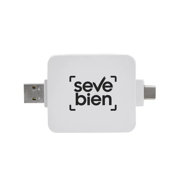 Adaptador Hub Multipuerto Hubert plástico personalizado con logo empresa - Catálogo de Merchandising Empresarial corporativo Chile