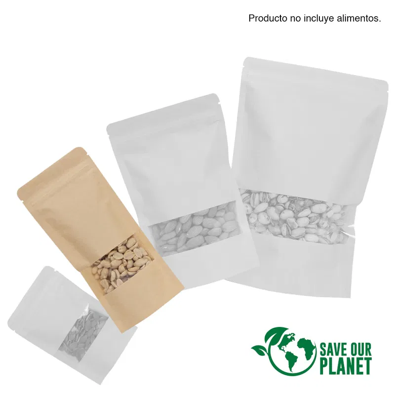 Bolsa Doypack 250ml De Papel Kraft, Para Alimentos Bolsa Doypack 250ml De Papel Kraft, Para Alimentos