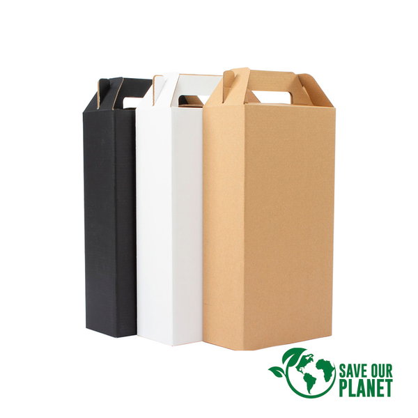 Caja Autoarmable Con Asas, Para 2 Botellas De Vino personalizado con logo empresa - Merchandising corporativo Chile