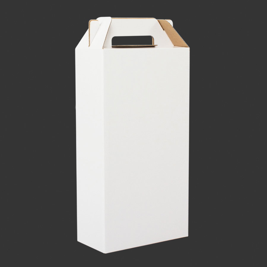 Caja Autoarmable Con Asas, Para 2 Botellas De Vino — vista destacada