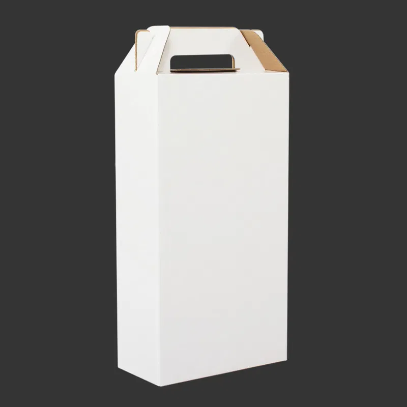 Caja Autoarmable Con Asas, Para 2 Botellas De Vino