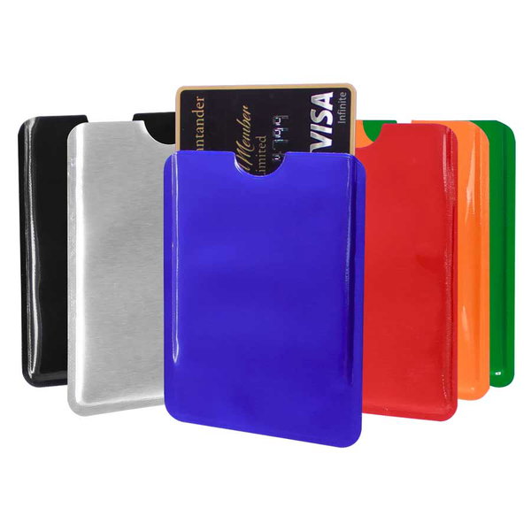 Funda Protectora Tarjetas Anti-Clonación PVC personalizado con logo empresa - Merchandising corporativo Chile