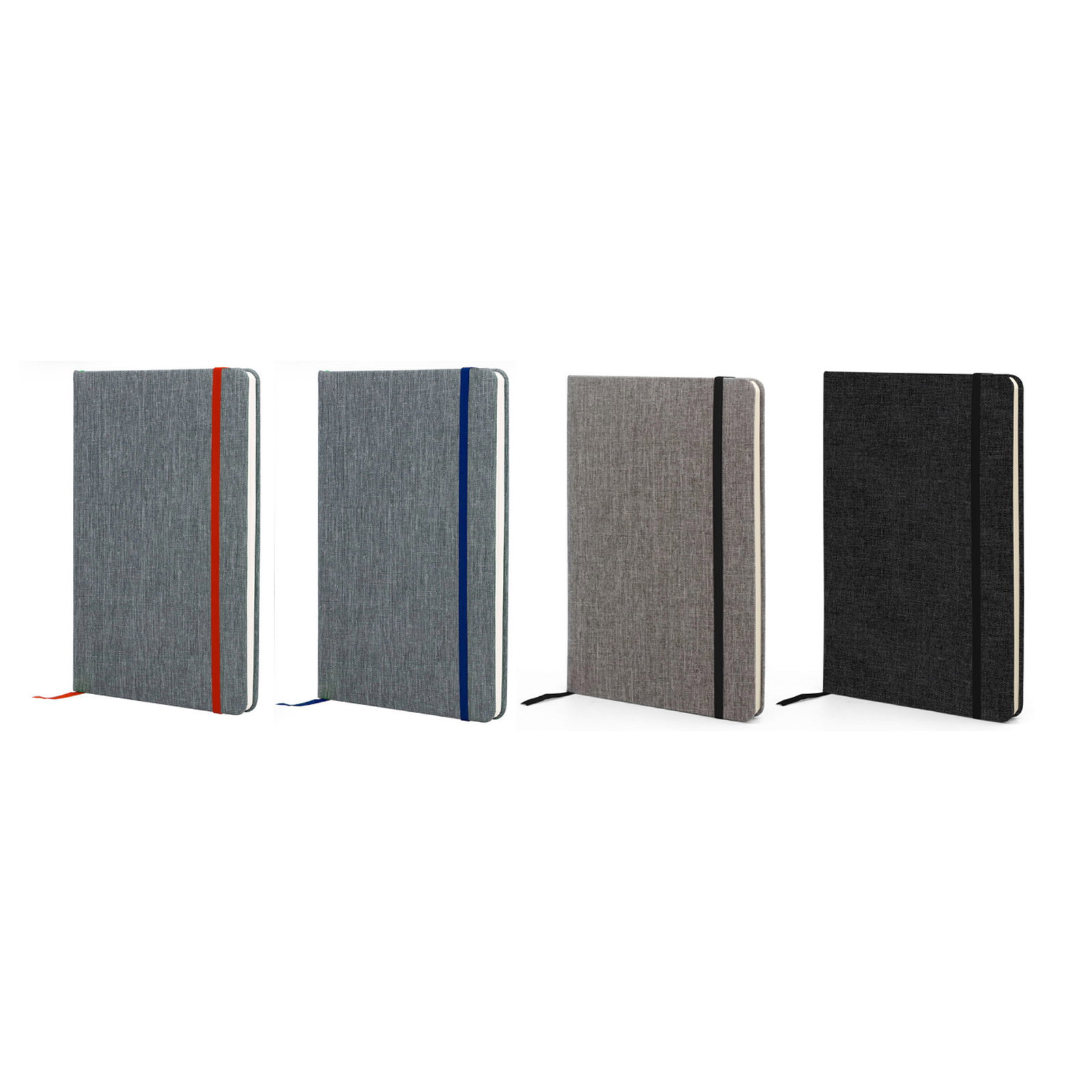 Libreta Urban Notes poliéster con cierre elástico — vista destacada