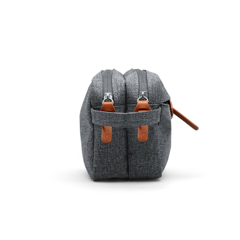 Necessaire U-Kit poliéster y cuero ecológico
