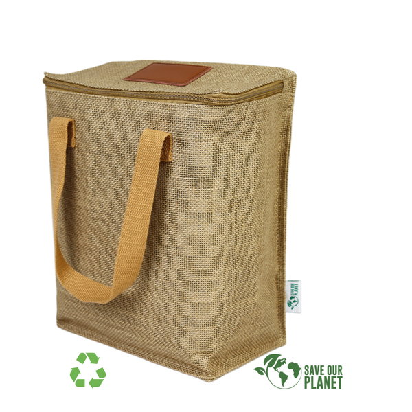 Cooler Bag Yute 10l 10 L yute personalizado con logo empresa - Merchandising corporativo Chile