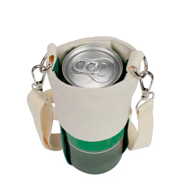Porta-Lata O Vaso De Café Colgante, En Tela Canvas personalizado con logo empresa - Organizadores corporativo Chile