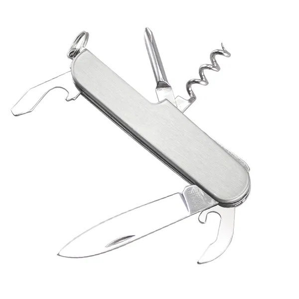 Cortaplumas 5-En-1 acero inoxidable plegable personalizado con logo empresa - Equipamiento corporativo Chile