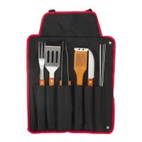 Delantal Bbq Con 9 Herramientas tela raquelada