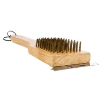 Escobilla Para Parrilla madera y alambre cobre