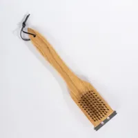 Escobilla Para Parrilla madera y alambre cobre