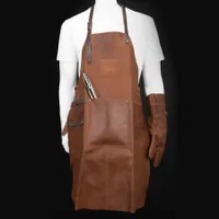 Set Asador De Cuero De Búfalo cuero y acero