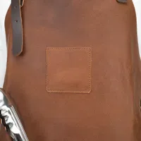 Set Asador De Cuero De Búfalo cuero y acero