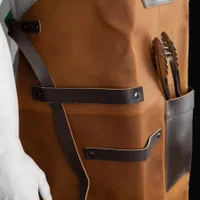 Set Asador De Cuero De Búfalo cuero y inox