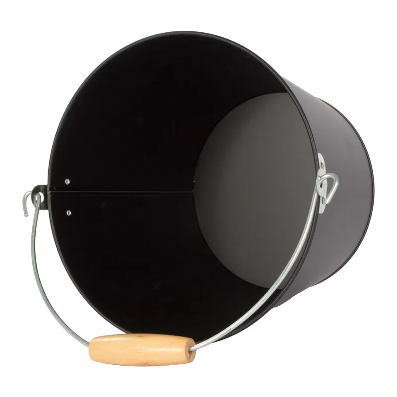 Balde-Hielera Negra De 5.4l acero galvanizado