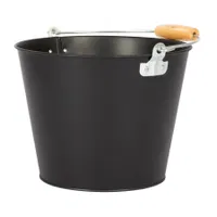 Balde-Hielera Negra De 5.4l acero galvanizado