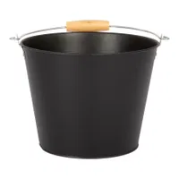 Balde-Hielera Negra De 5.4l acero galvanizado
