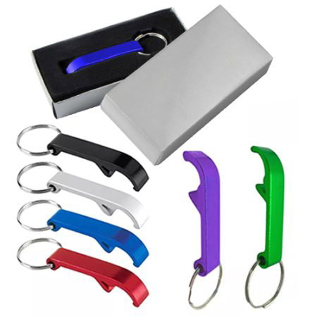 Llavero Metálico Destapador K23 aluminio personalizado con logo empresa - Merchandising corporativo Chile