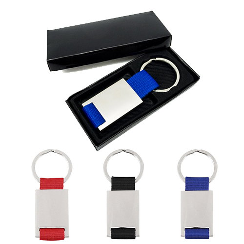 Llavero Metálico Strap K29 placa metálica personalizado con logo empresa - Merchandising corporativo Chile