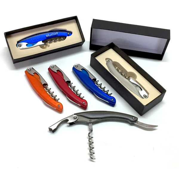 Descorchador W25 plegable personalizado con logo empresa - Merchandising corporativo Chile