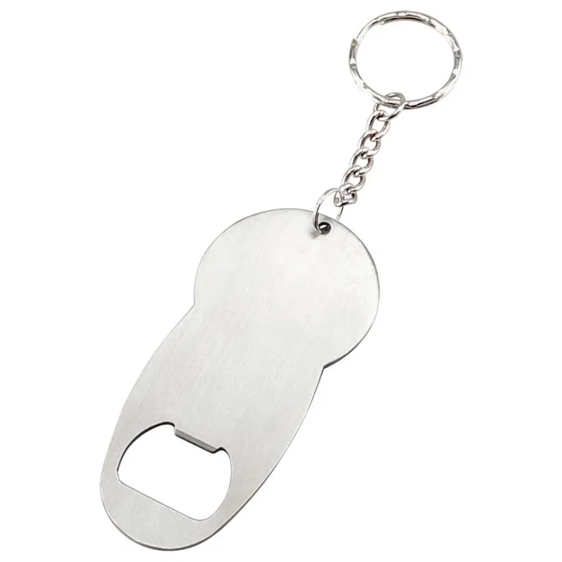 Llavero-Destapador Metálico metal cepillado