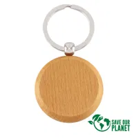 Llavero Redondo De Madera bambú