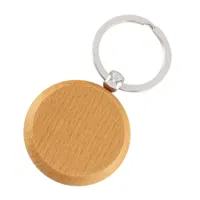 Llavero Redondo De Madera bambú