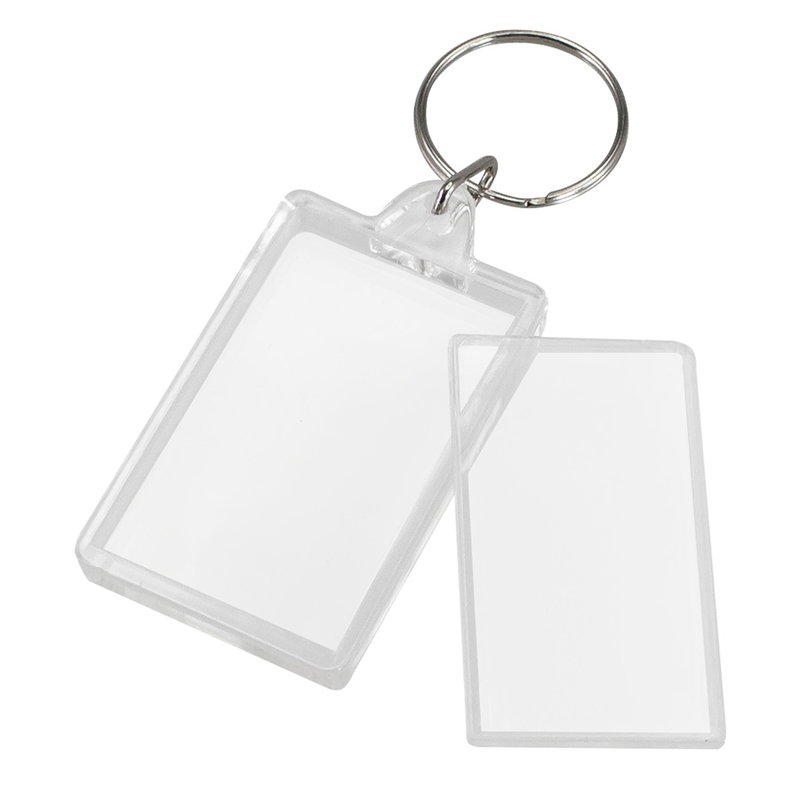 Llavero Con Porta-Foto Acrílico anilla metálica