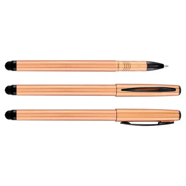 Roller Pen Cooper plástico, puntero táctil personalizado con logo empresa - Roller y Plumas corporativo Chile