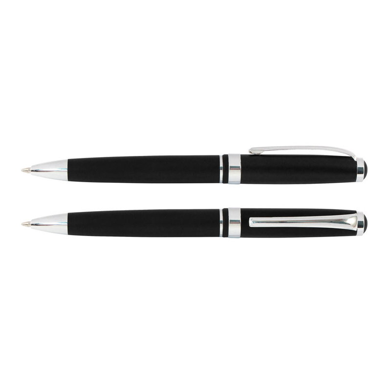 Bolígrafo Metálico Premium negro opaco, tapa Bolígrafo Metálico Premium negro opaco, tapa