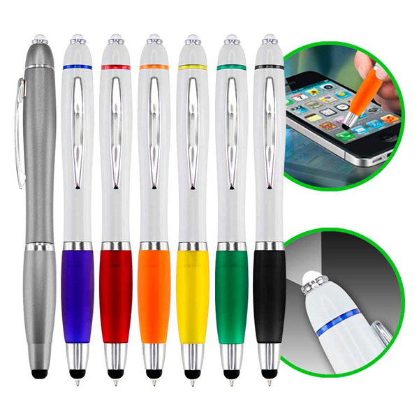 Bolígrafo Wind Stella Led plástico personalizado con logo empresa - Merchandising corporativo Chile