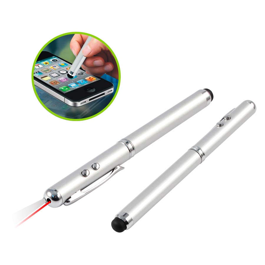 Bolígrafo 4 En 1 Touch-Screen metálico, estuche — vista destacada