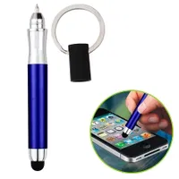 Bolígrafo Touch-Screen cuerpo metálico con llavero