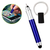 Bolígrafo Touch-Screen cuerpo metálico con llavero