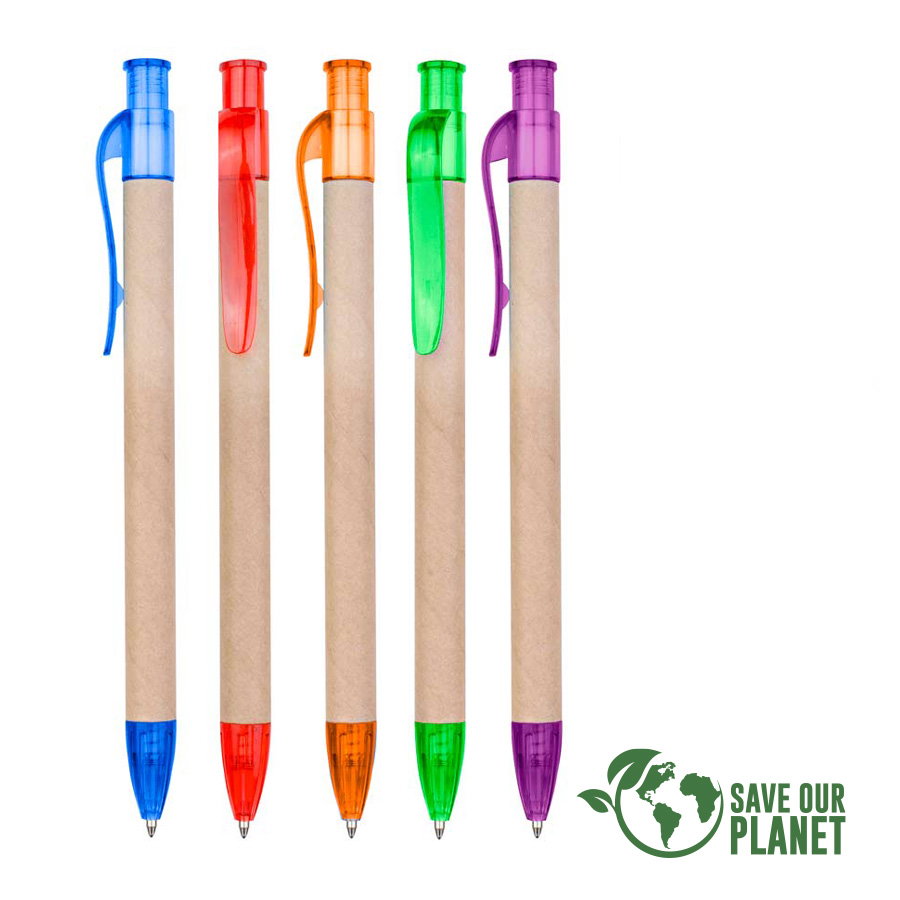 Bolígrafo Ecológico Planet cartón reciclado — vista destacada