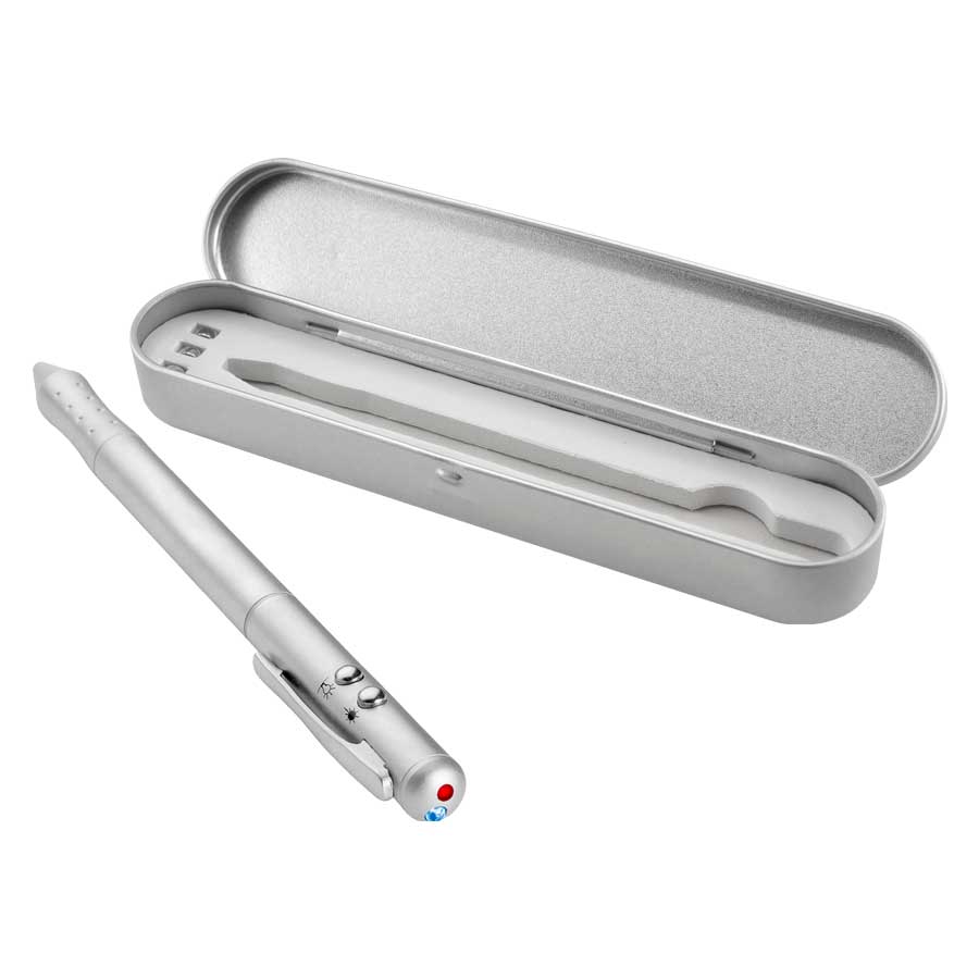 Bolígrafo Metálico 4 En 1 metal, linterna LED — vista destacada