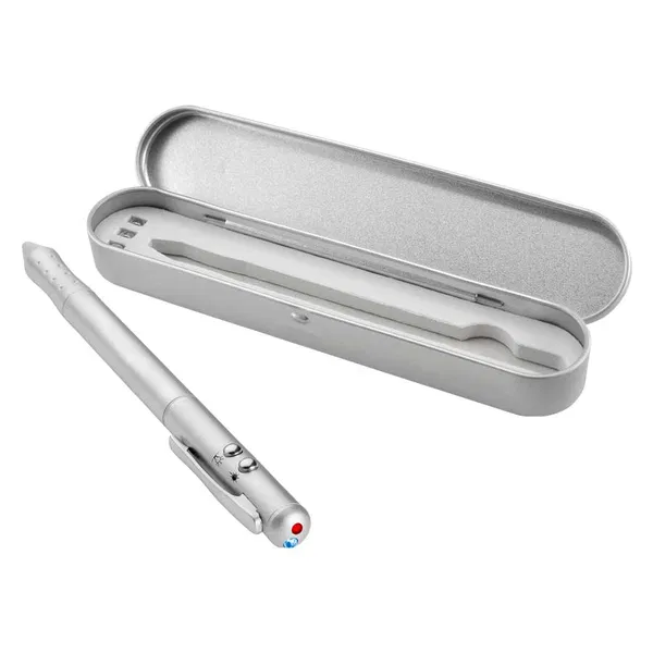 Bolígrafo Metálico 4 En 1 metal, linterna LED personalizado con logo empresa - Multifunción corporativo Chile