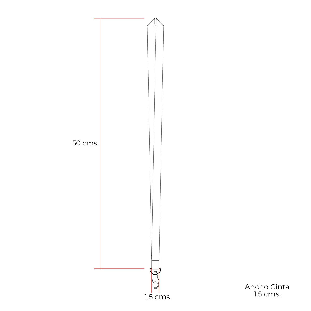 Cinta Lanyard Simple Texturada Lan03