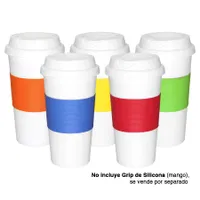 Vaso Blanco Cloud 480cc plástico tapa silicona