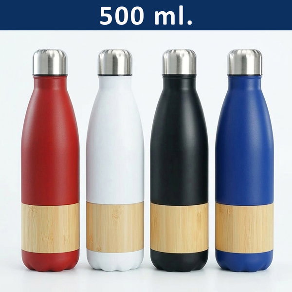 Botella M201 500 ml acero inoxidable personalizado con logo empresa - Merchandising corporativo Chile
