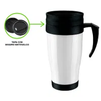 Mug Térmico Plástico 400cc doble pared