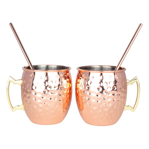 Set Moscow Mule Encobrizado 500cc. C/U 500 cc cobre personalizado con logo empresa - Merchandising corporativo Chile