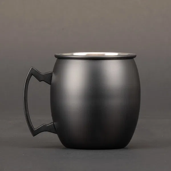Tazón Metálico Matt Black 400cc acero inox personalizado con logo empresa - Cubiertos y Vajilla Reutilizable corporativo Chile