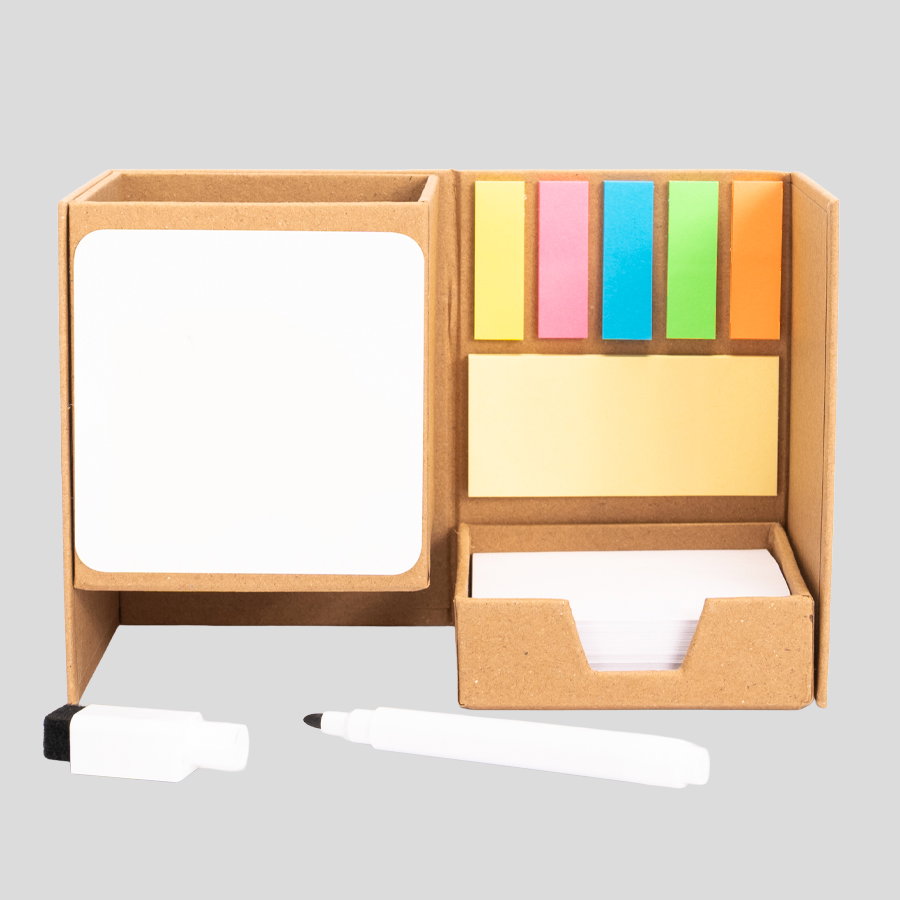 Memo Set Ecológico De Escritorio Rigus. cartón Memo Set Ecológico De Escritorio Rigus. cartón personalizado con logo empresa - Notas Adhesivas corporativo Chile