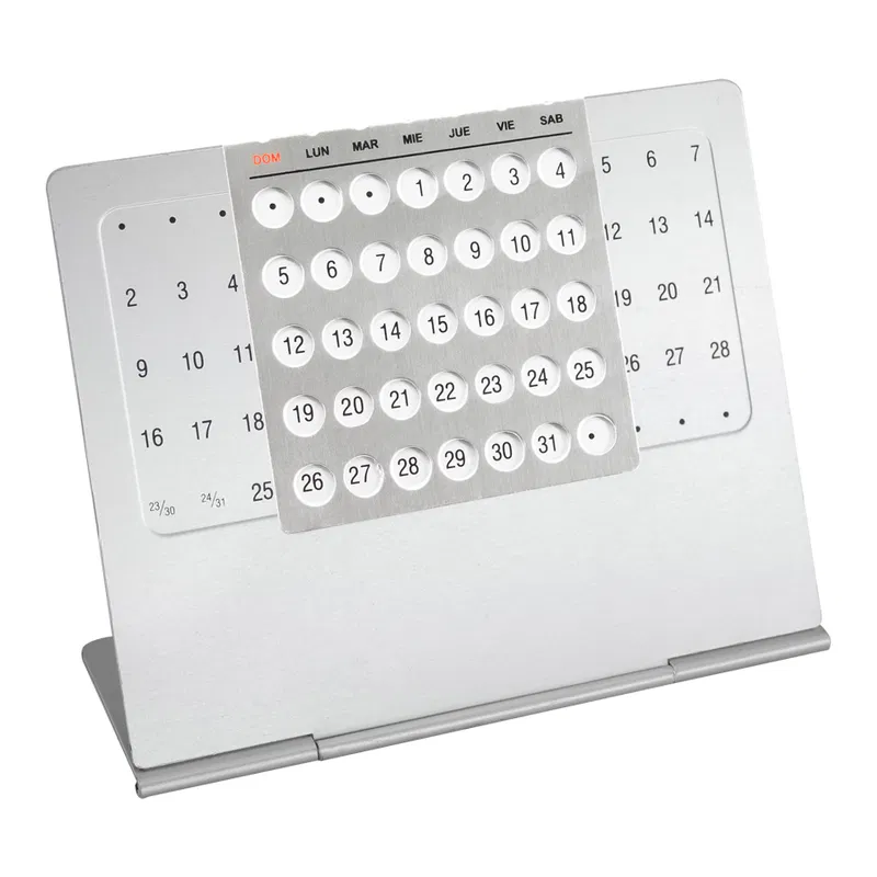 Calendario Eterno Metálico, soporte plegable