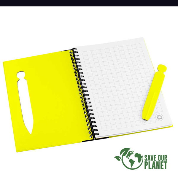 Cuaderno Ecológico Tapa Dura cartón 650gsm personalizado con logo empresa - Merchandising corporativo Chile