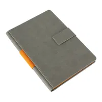Cuaderno Gris Cierre Imantado PU, 96 hojas