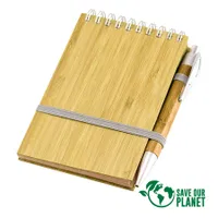 Libreta De Bamboo bambú, 70 hojas