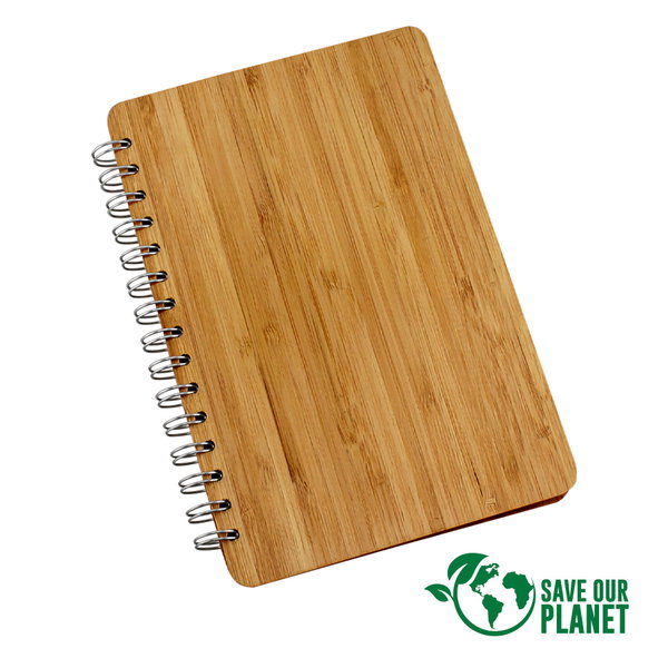 Deluxe Cuaderno De Bamboo 100% madera de bamboo personalizado con logo empresa - Merchandising corporativo Chile