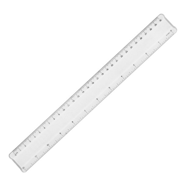 Regla Acrílica 30cm acrílico transparente personalizado con logo empresa - Merchandising corporativo Chile